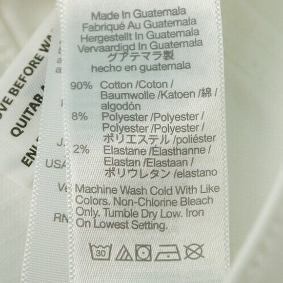 Madewell Size 31 White Mid Rise Kick Out Crop Button Zip Cotton Blend Jeans - Picture 7 of 9